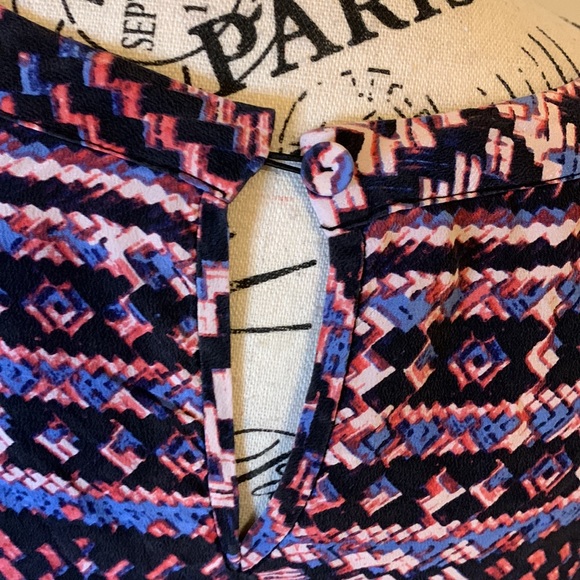 Bcbgmaxaroa keyhole 100% silk dress multi bright colors size Small - Picture 7 of 17